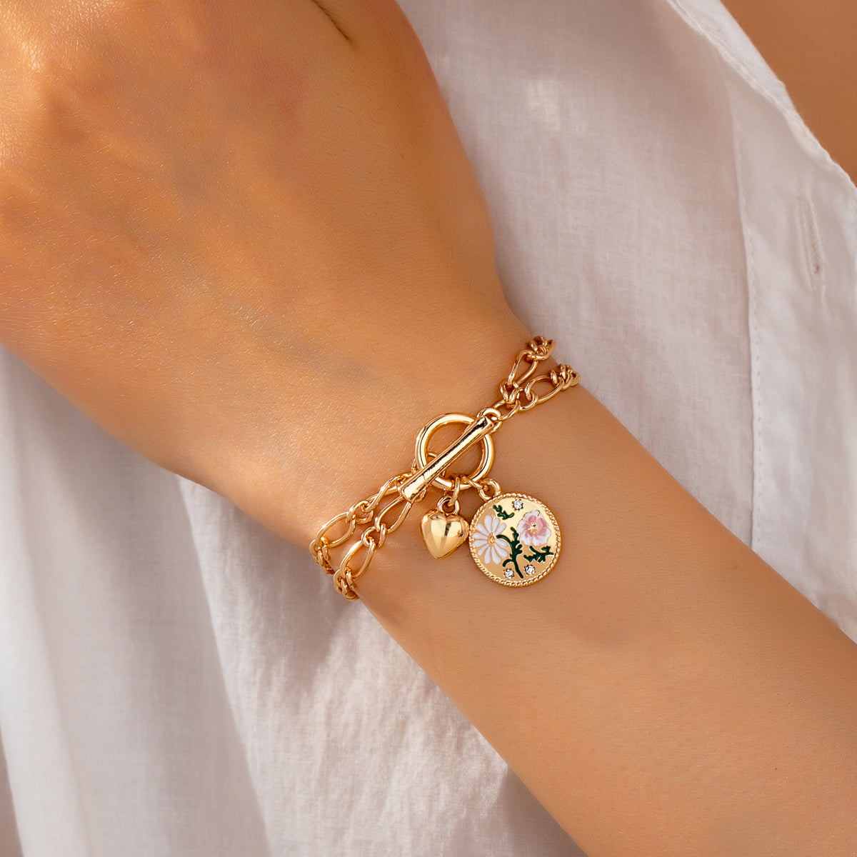 Daisy Charm Bracelet