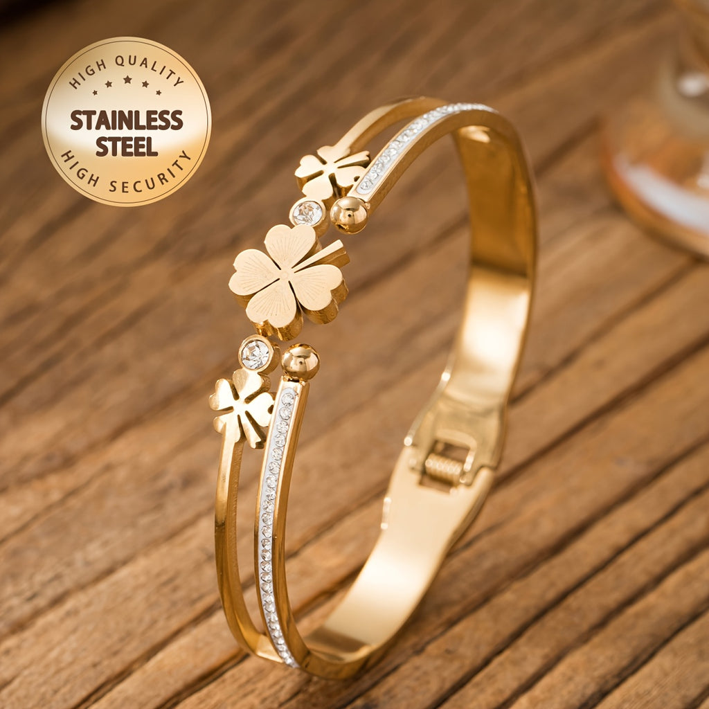 18k Leaf clover bangle