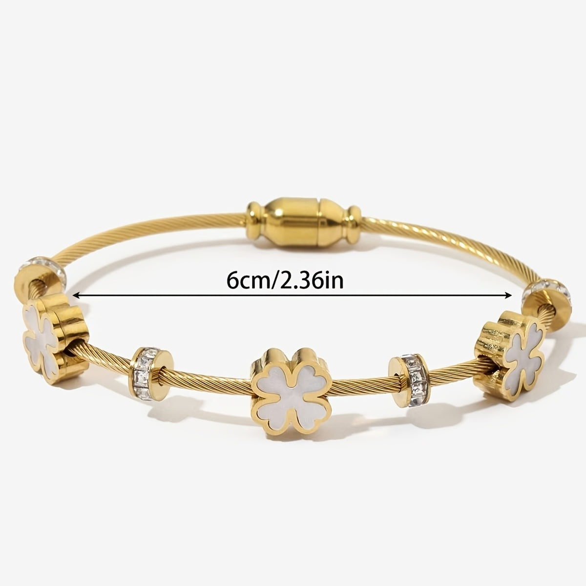 Lucky Four Leaf Clover Adjustable Bracelet