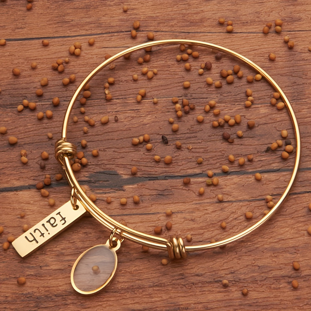 Faith Over Fear Cross Bangle