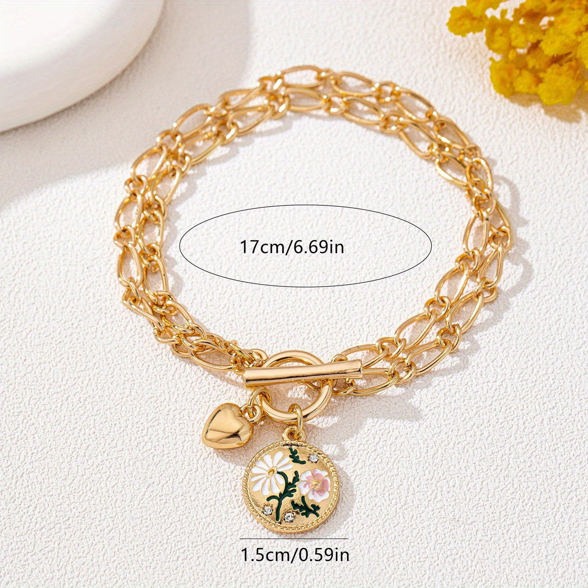 Daisy Charm Bracelet